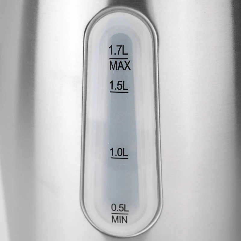 KETTLE BLACK &amp; INOX STAINLESS STEEL 2200w 1.7lt