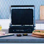 GRILL TOASTER TOAST &amp; GRILL 4-SLICE 200w WITH DETACHABLE PLATES &amp; THERMOSTAT