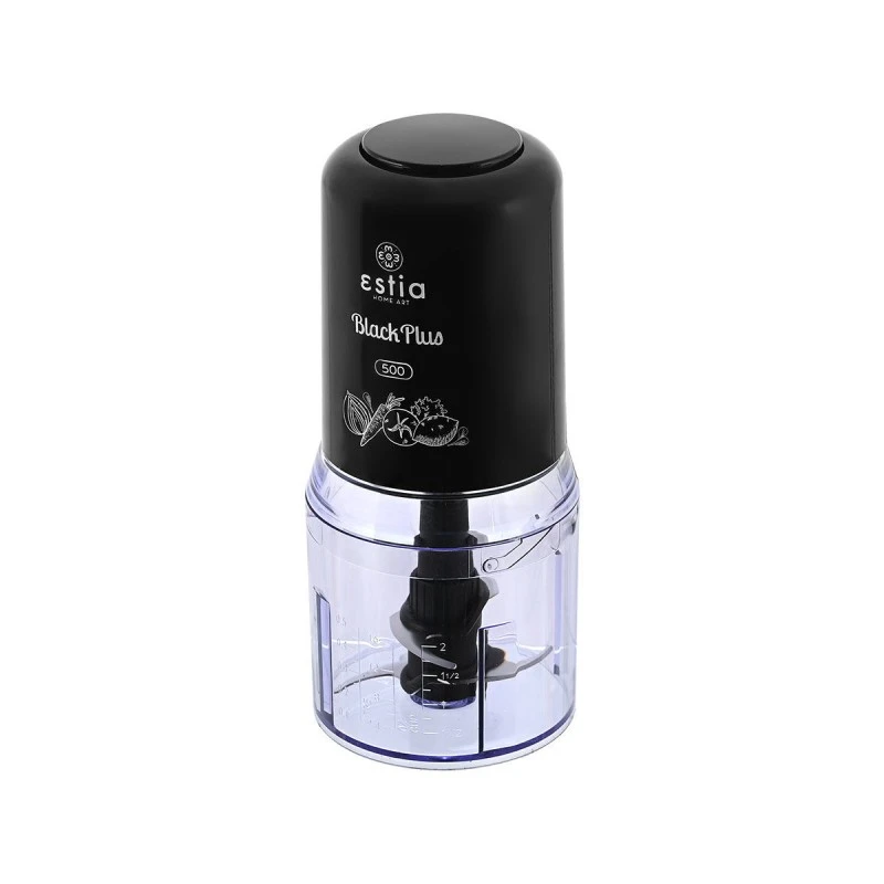FOOD CHOPPER BLACK PLUS 400w WITH PLASTIC BOWL 500ml