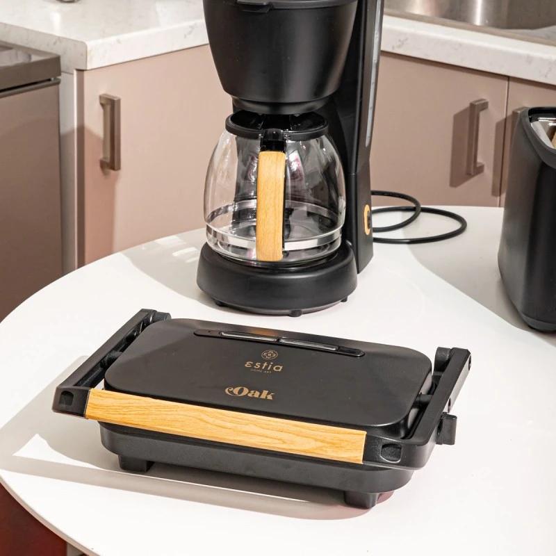 GRILL TOASTER OAK 2-SLICE 1300w WITH NON-STICK PLATES