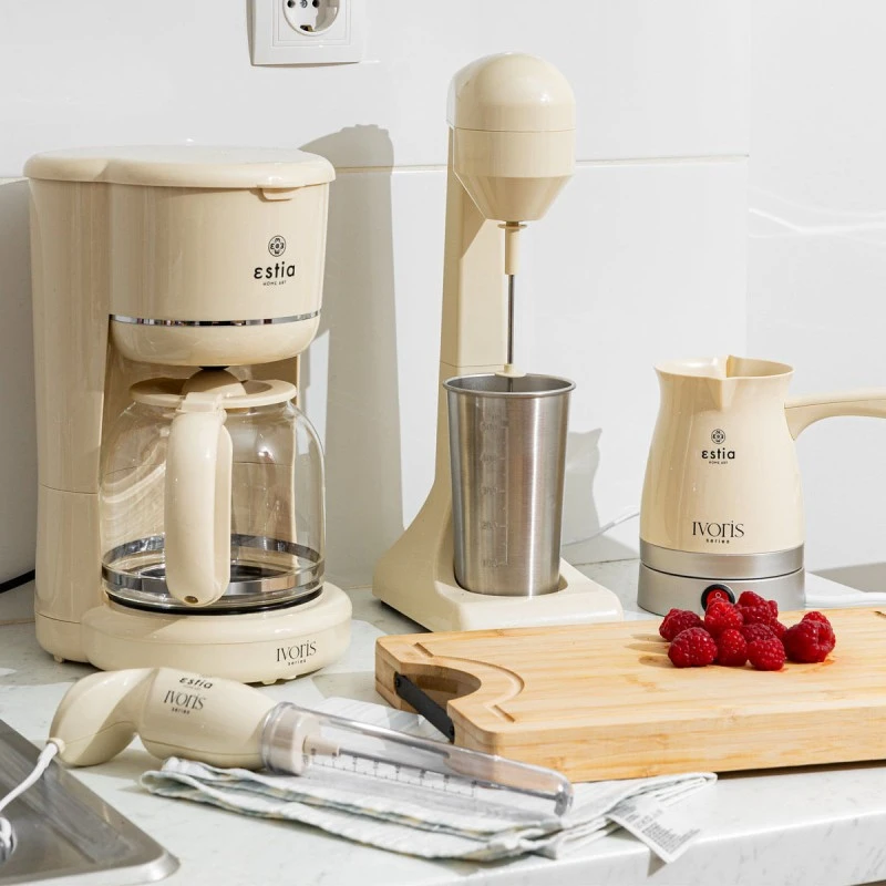 COFFEE MAKER IVORIS PLASTIC 900W WITH GLASS JUG 1.5lt