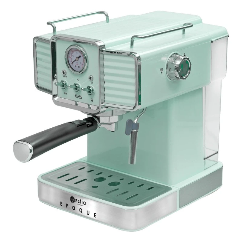 ESPRESSO COFFEE MAKER RETRO EPOQUE 1350w 20bar 1.5lt MINT