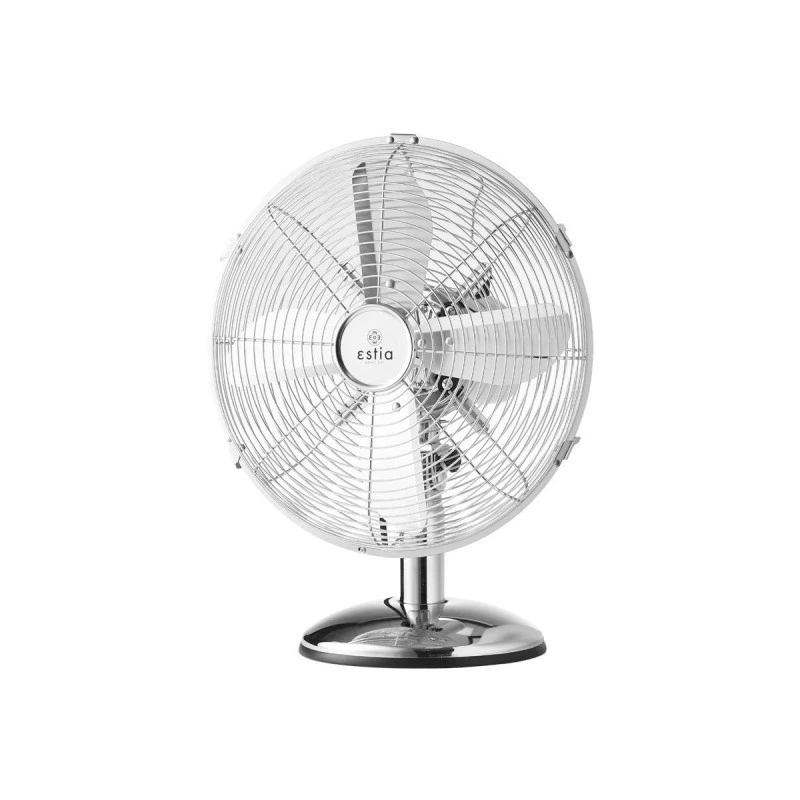 TABLE FAN RETROFLOW 30cm 40w METALLIC SILVER