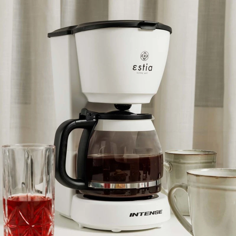 COFFEE MAKER INTENCE PLASTIC 1000W WITH GLASS JUG 1.25lt MATTE