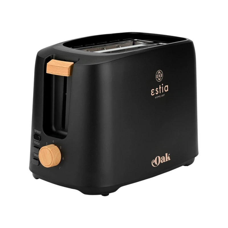 TOASTER OAK 2-SLICE 700W WITH 7 BROWNING BLACK