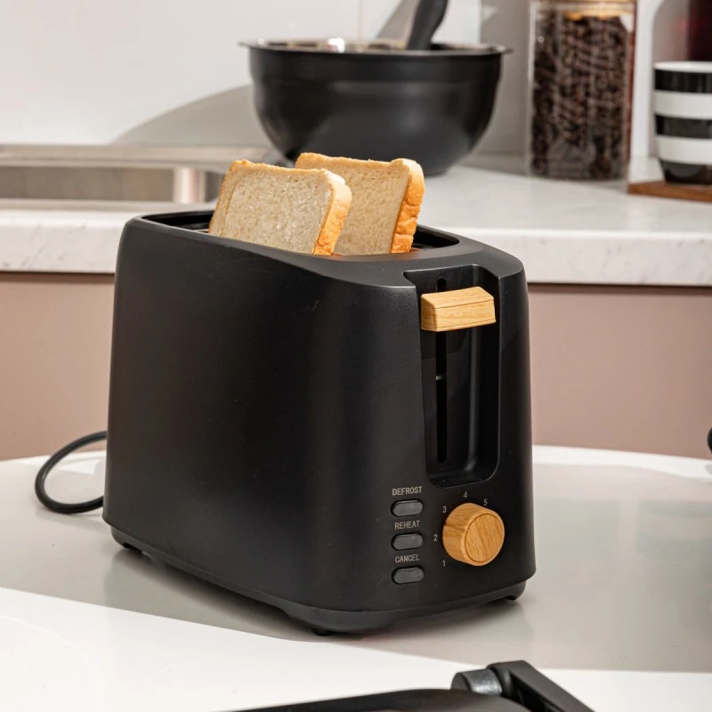 TOASTER OAK 2-SLICE 700W WITH 7 BROWNING BLACK