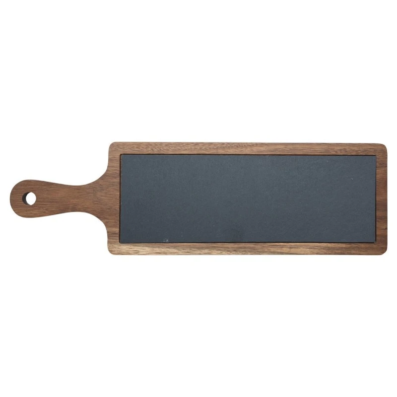 SERVING PLATE BAMBOO LASER DEISGN 44x12cm