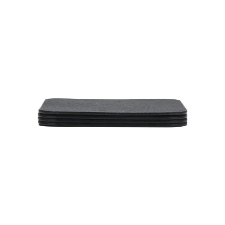 COVERS ALLURE PVC 10X10CM BLACK SET OF 4 PCS.