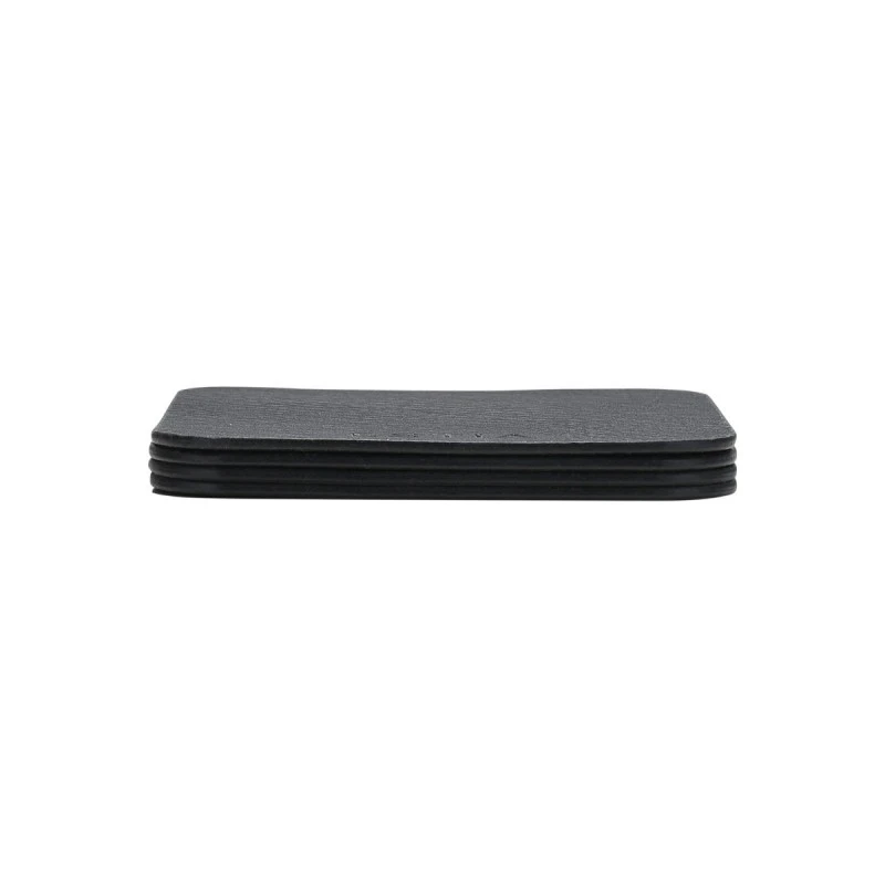 ESTIA ΣΟΥΒΕΡ ALLURE PVC 10x10cm ΜΑΥΡΟ  ΣΕΤ 4 ΤΕΜ.