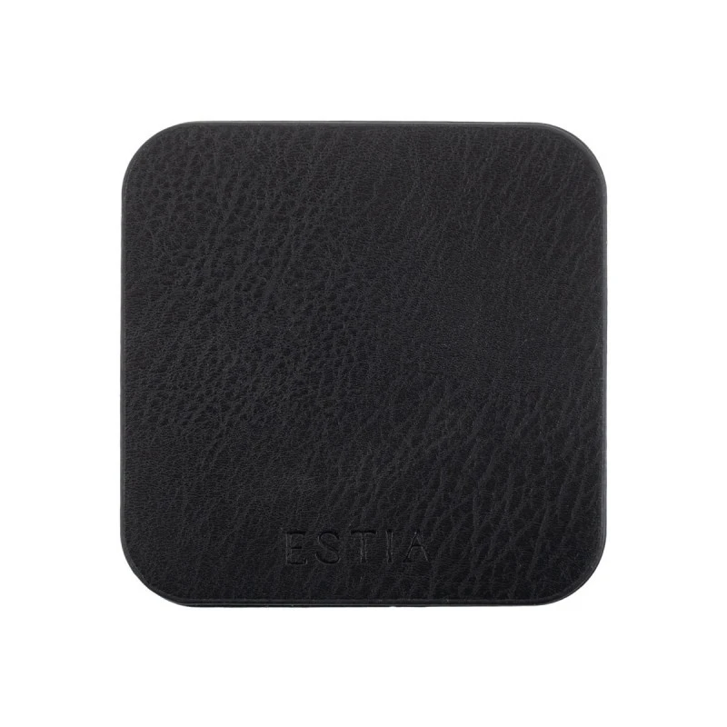 ESTIA ΣΟΥΒΕΡ ALLURE PVC 10x10cm ΜΑΥΡΟ  ΣΕΤ 4 ΤΕΜ.