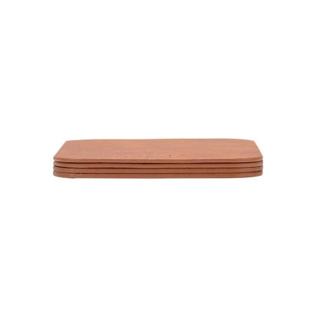 COVERS ALLURE PVC 10X10CM BROWN SET OF 4 PCS.