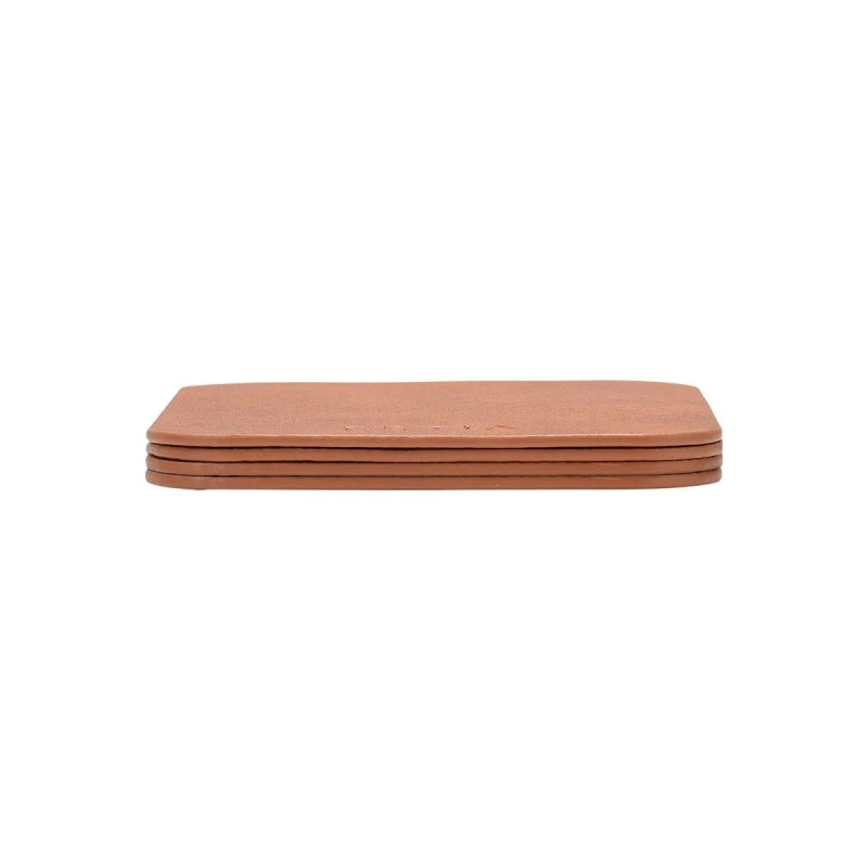 ESTIA ΣΟΥΒΕΡ ALLURE PVC 10x10cm ΚΑΦΕ  ΣΕΤ 4 ΤΕΜ.