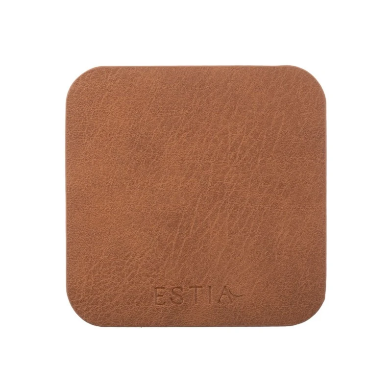 ESTIA ΣΟΥΒΕΡ ALLURE PVC 10x10cm ΚΑΦΕ  ΣΕΤ 4 ΤΕΜ.