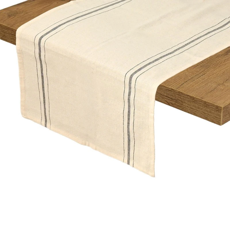 TABLE RUNNER RUSTIC 40x150cm GREY