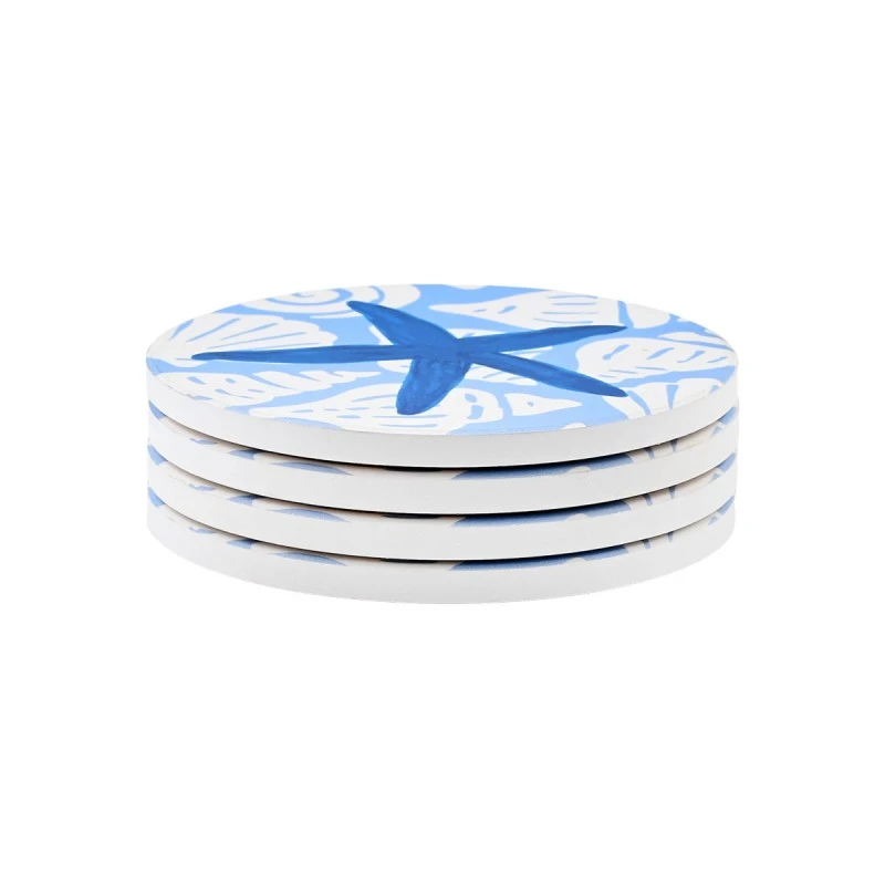 COVERS SHELL SHORE CERAMIC Φ10.3cm SET OF 4 PCS.