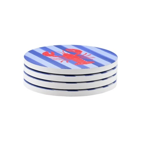 COVERS NAUTICAL LOBSTER CERAMIC Φ10.3cm SET OF 4 PCS.