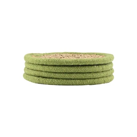 COASTERS GAIA Φ12cm 4PCS GREEN