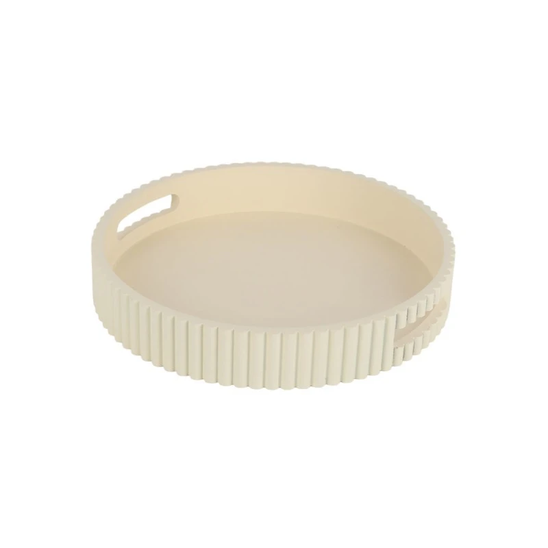 WOOD SERVING TRAY FIBRA BUTTER YELLOW 30cm