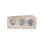 WOODEN TEALIGHT CANDLE HOLDER FIBRA 3 SLOTS 19x9x2.5cm