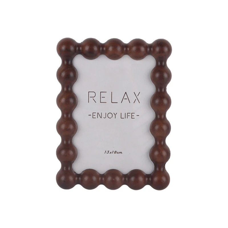 PHOTO FRAME FIBRA WITH WOOD BORDER 15.8x2.5x21cm