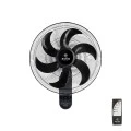 WALL FAN BOW 45cm 75w BLACK WITH REMOTE CONTROL