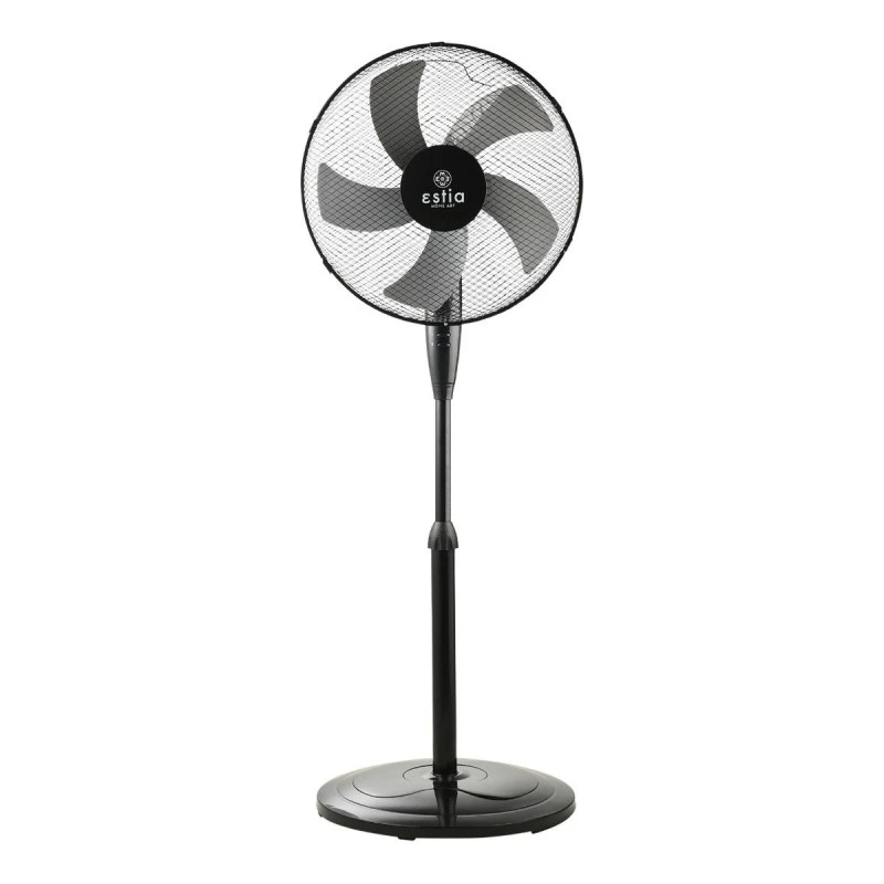 ESTIA ΑΝΕΜΙΣΤΗΡΑΣ ΣΤΑΝΤ ΕΠΙΔΑΠΕΔΙΟΣ AEROPULSE 40cm 50w ΜΕ ΣΤΡΟΓΓYΛΗ ΒΑΣΗ ΒΑΡΕΩΣ ΤΥΠΟΥ ΜΑΥΡΟΣ
