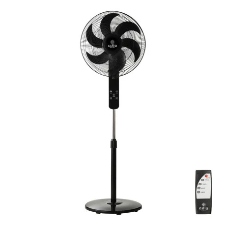 STAND FAN BOW 40cm 60w BLACK WITH REMOTE CONTROL