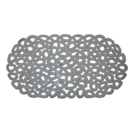 SHOWER MAT ECO RECYCLED PVC 68x35cm COAL GREY