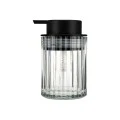 SOAP DISPENSER ALIVIO GLASS EMBOSSED 300ml 7.8x12.5cm TRANSPARENT
