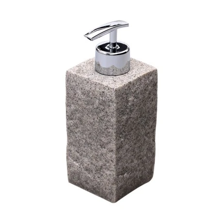 SOAP DISPENSER ROCK POLYRESIN 240ml GREY
