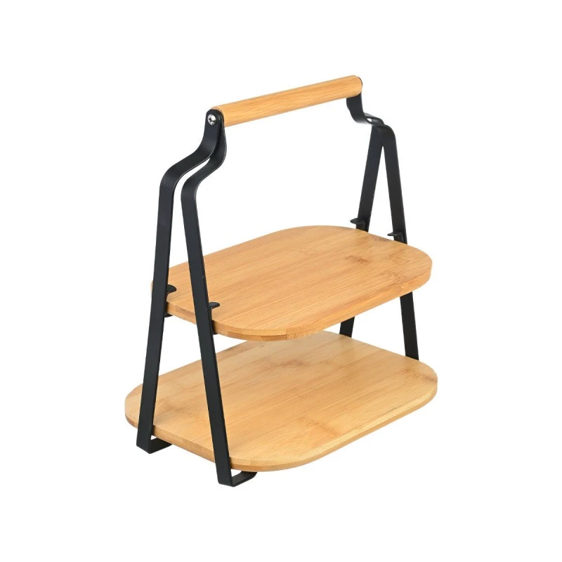 SERVING PLATE BAMBOO ESSENTIALS TWO-TIER