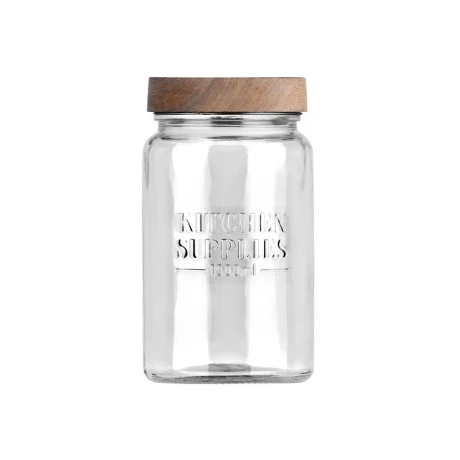 STORAGE CONTAINER ALLURE GLASS 1000ml 10x10x18cm