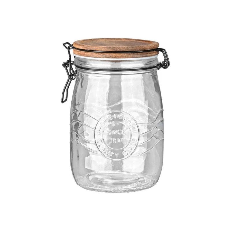 STORAGE CONTAINER ALLURE GLASS 1000ml WITH CLIP LID