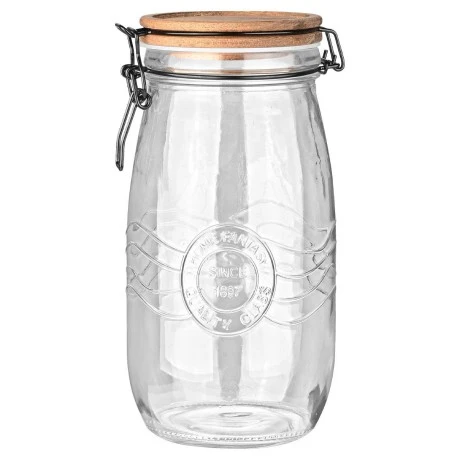 STORAGE CONTAINER ALLURE GLASS 2000ml WITH CLIP LID