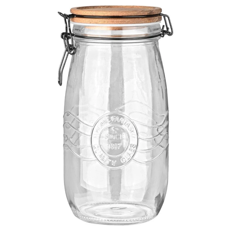 STORAGE CONTAINER ALLURE GLASS 2000ml WITH CLIP LID