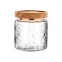 STORAGE CONTAINER ALLURE GLASS 500ml 11X10cm EMBOSSED