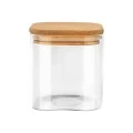 STORAGE CONTAINER BAMBOO ESSENTIALS 550ml BOROSILICATE GLASS WITH LID
