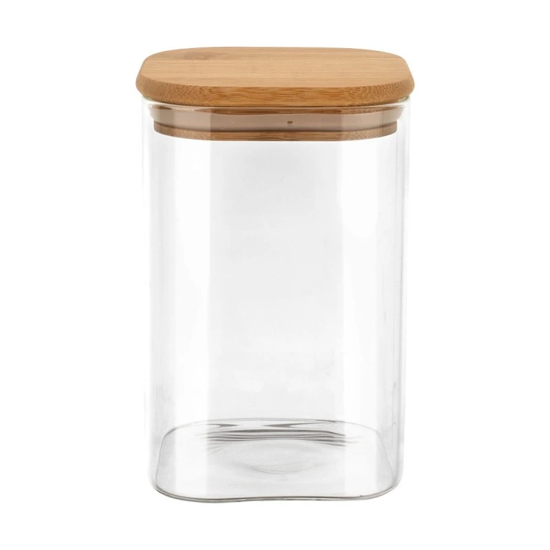 STORAGE CONTAINER BAMBOO ESSENTIALS 950ml BOROSILICATE GLASS WITH LID