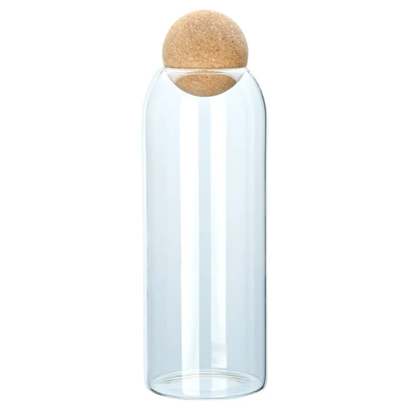 STORAGE CONTAINER GLASS 1300ml WITH CORK LID