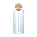 STORAGE CONTAINER GLASS 950ml WITH CORK LID