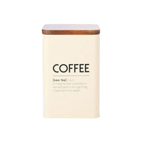 COFFEE CONTAINER ALLURE METALLIC 10X14cm IVORY