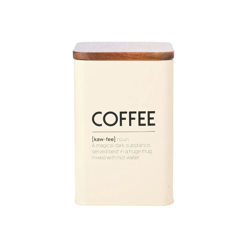 COFFEE CONTAINER ALLURE METALLIC 10X14cm IVORY