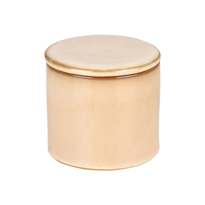 COTTON HOLDER SATIN CERAMIC 8.5x8.5x9cm