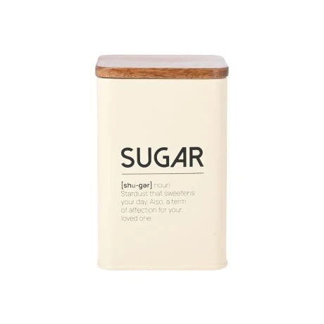SUGAR CONTAINER ALLURE METALLIC 10X14cm IVORY