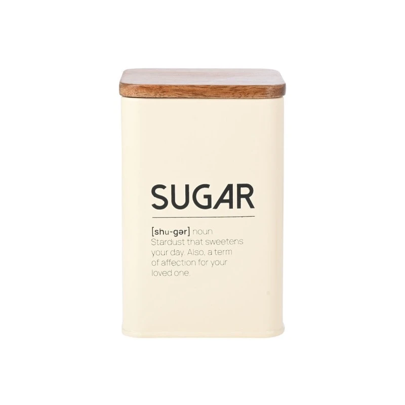 SUGAR CONTAINER ALLURE METALLIC 10X14cm IVORY