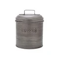 COFFEE CONTAINER METALLIC 11x11x14cm  WITH AIRTIGHT LID