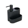 DISHWASHER CONTAINER WITH BRUSH &amp; SPONGE HOLDERS BLACK