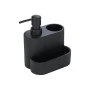 DISHWASHER CONTAINER WITH BRUSH &amp; SPONGE HOLDERS BLACK