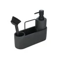 DISHWASHER CONTAINER WITH CLEANING BRUSH &amp; SPONGE HOLDER BLACK