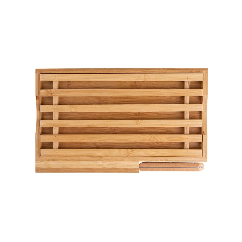 CUTTING BOARD BAMBOO ESSENTIALS 35.5x22x3.5cm WITH BREAD KNIFE